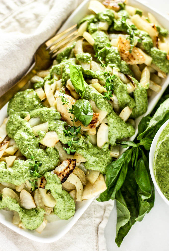 Easy Sautéed Fennel with a Citrus Thyme Pesto Sauce Andy Boy