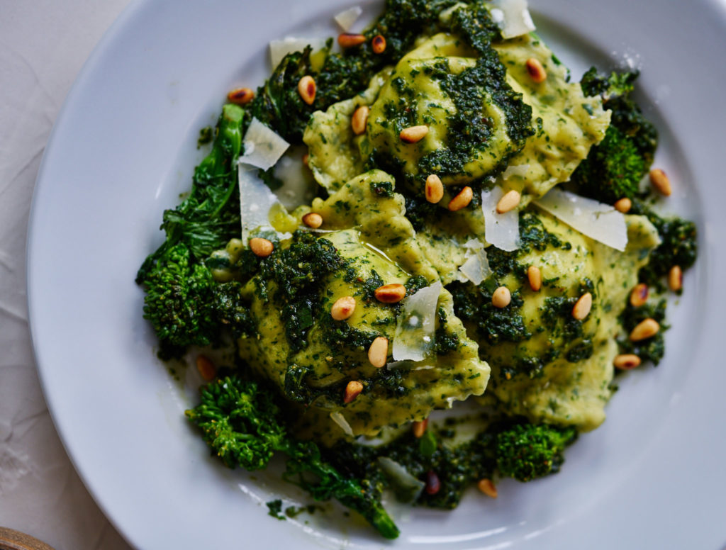 Broccoli Rabe Ravioli with Broccoli Rabe Pesto Andy Boy