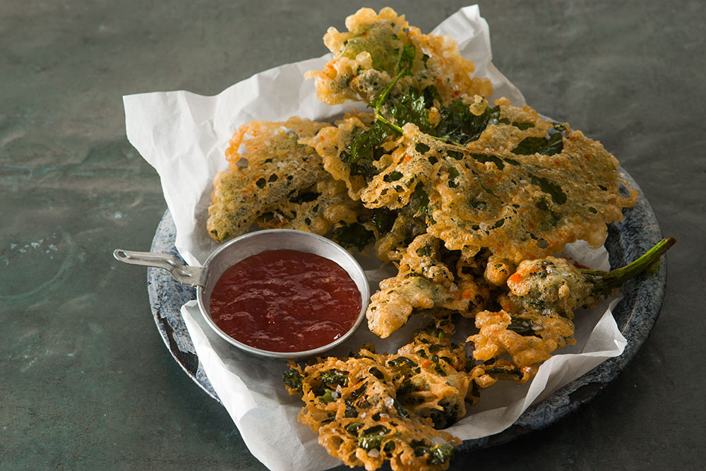 Batter-Fried Broccoli Rabe