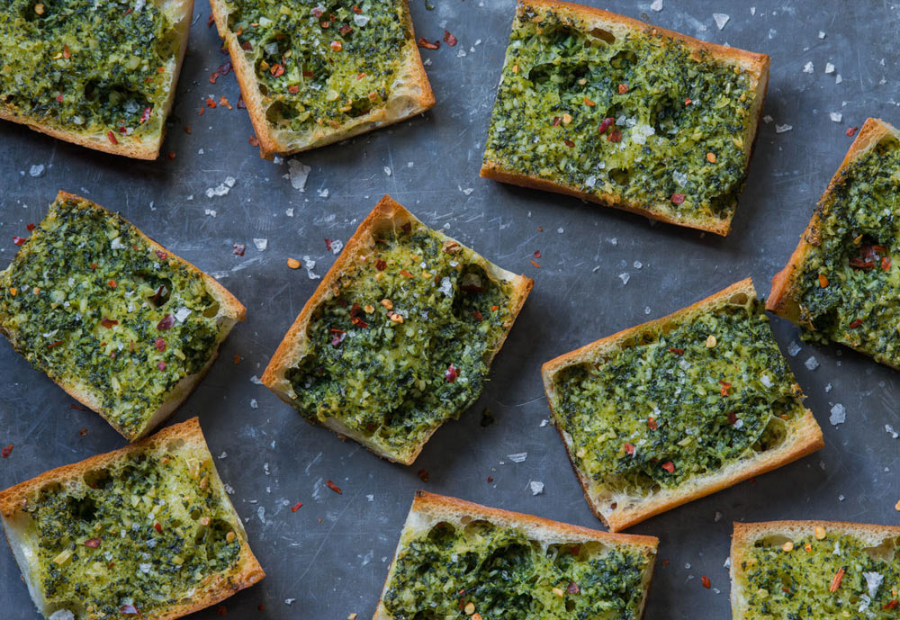 Broccoli Rabe Garlic Bread