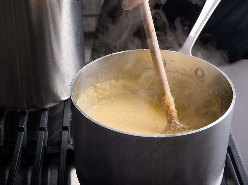polenta-stirring