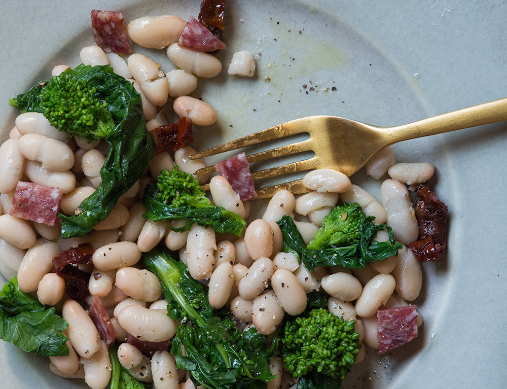 Broccoli Rabe, White Bean and Finocchiona Salad