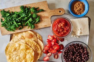 preparing-tortilla-pizzas-broccoli-rabe