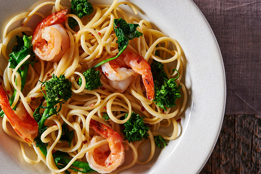 Linguine with Broccoli Rabe and Shrimp