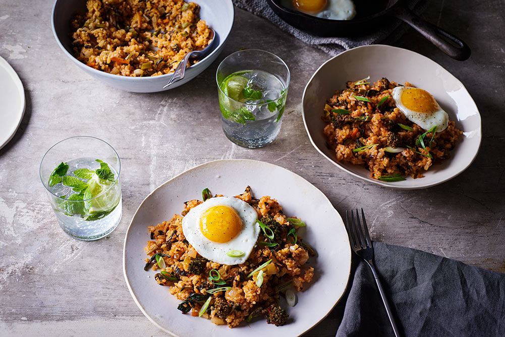 Broccoli Rabe Kimchi Fried Rice