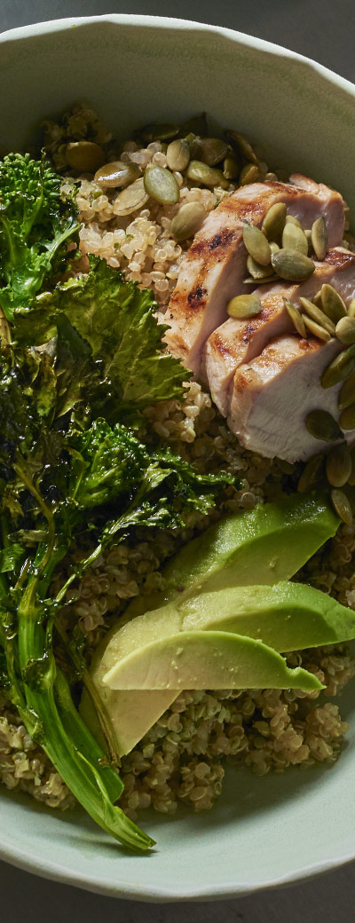 Andy Boy Broccoli Rabe Chicken Quinoa Lemon Bowl