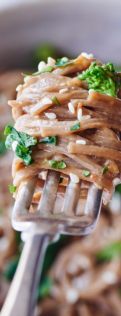 Andy Boy Broccoli Rabe Peanut Soba Noodles