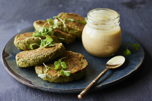 broccoli-rabe-white-bean-patties-on-plate-andy-boy