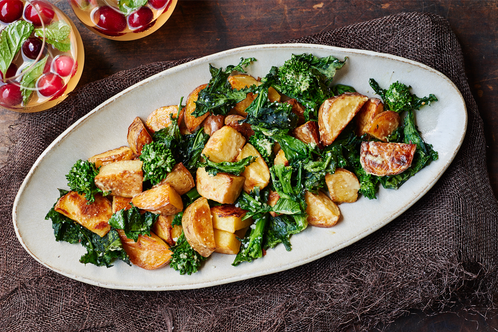 Lemony Roasted Potatoes and Broccoli Rabe