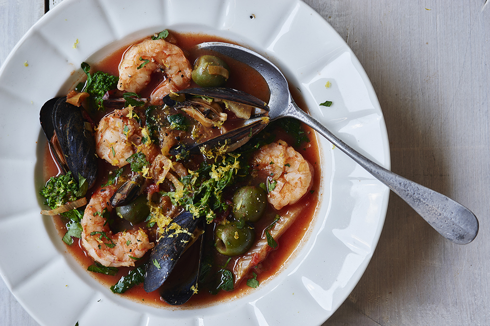 Seafood Broccoli Rabe Stew