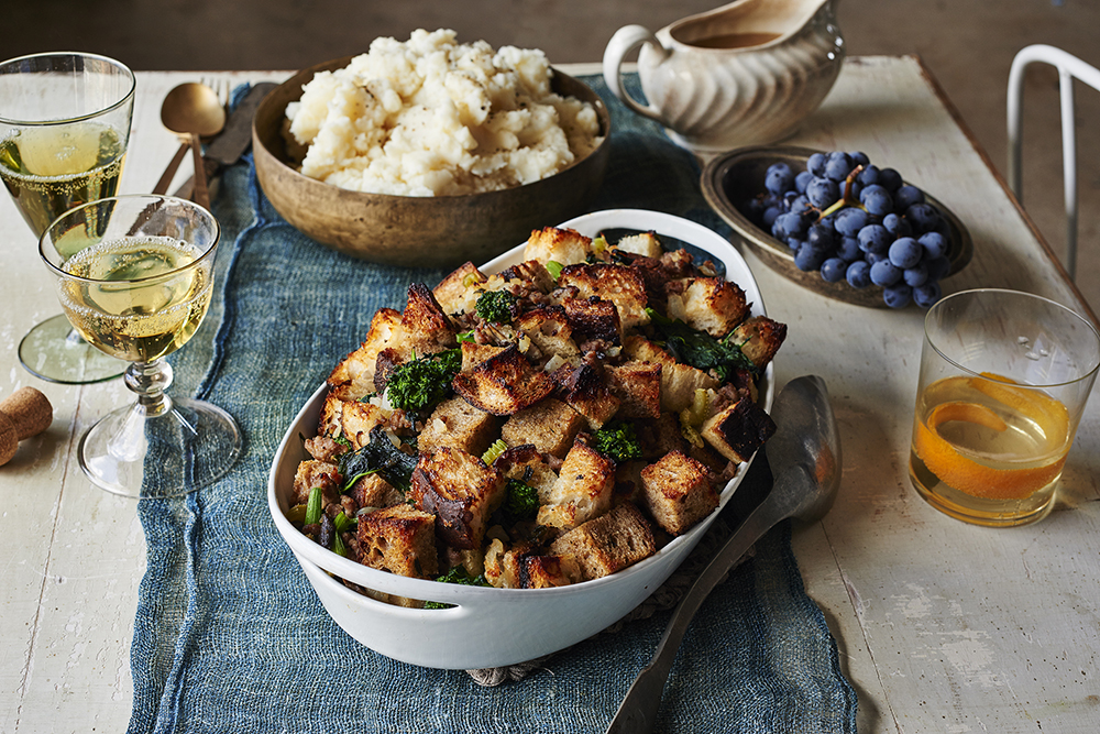 Broccoli Rabe and Sausage Stuffing