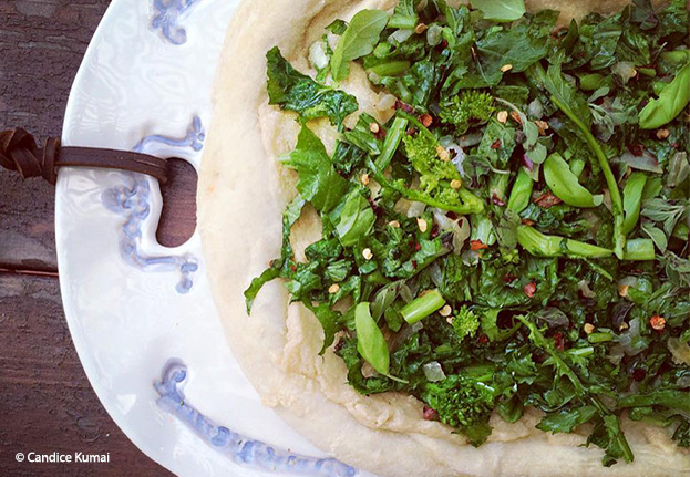 Candice’s Clean Broccoli Rabe Pizza