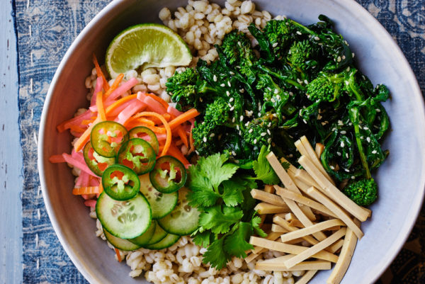 seared-sesame-broccoli-rabe-banh-mi-barley-bowl