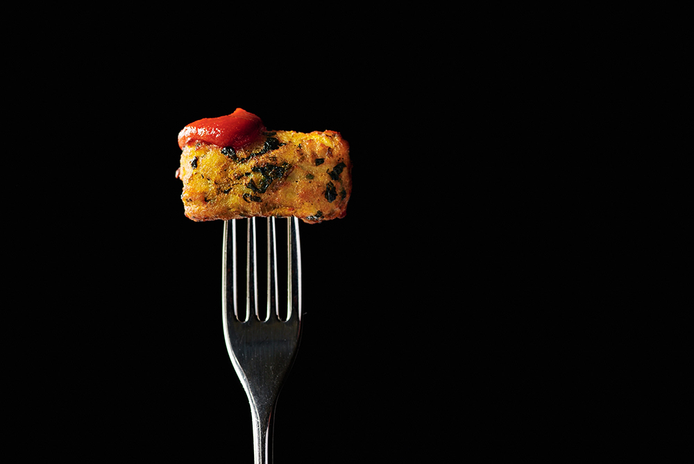 Broccoli Rabe Tater Tot Fork