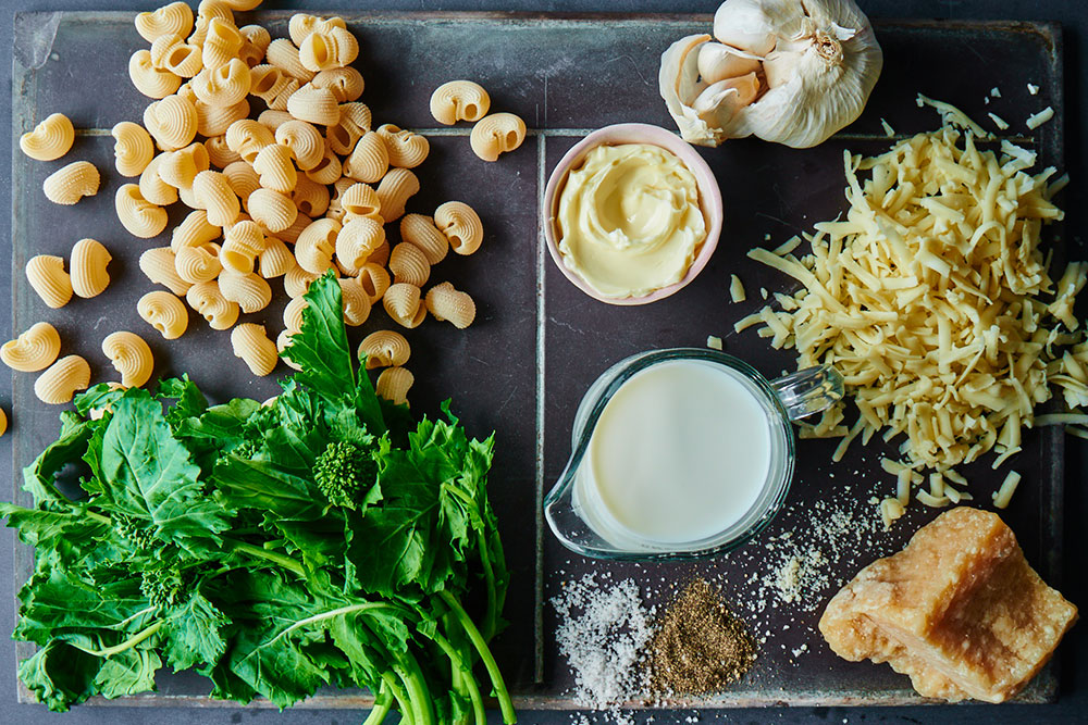 Broccoli Rabe Mac and Cheese Ingredients 