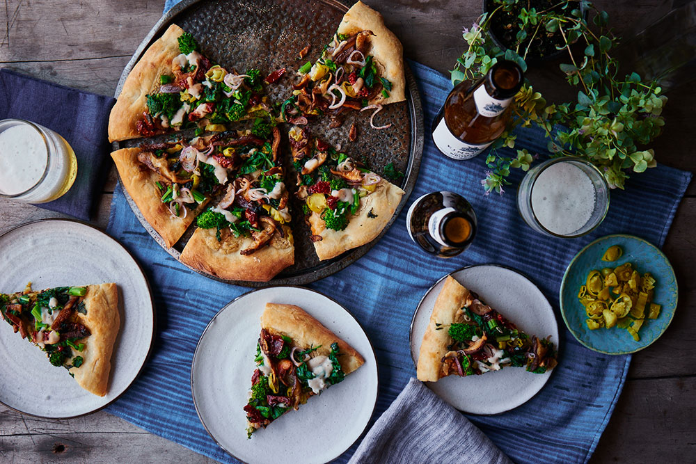 Spicy White Pizza with Broccoli Rabe