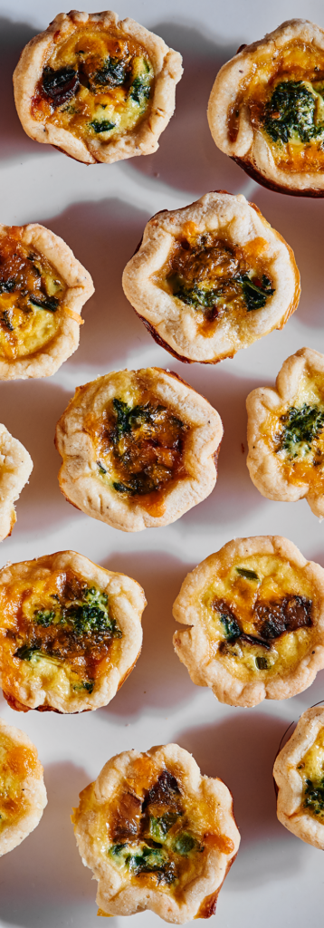 Broccoli Rabe and Cheddar Mini Quiches - Andy Boy