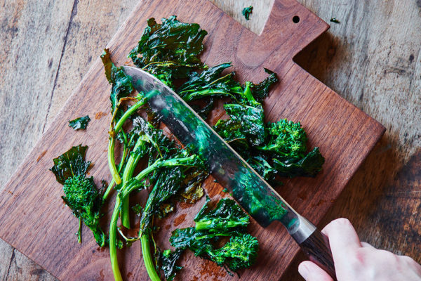 Broccoli Rabe and Crunchy Cauliflower with a Lemon Tahini Dressing