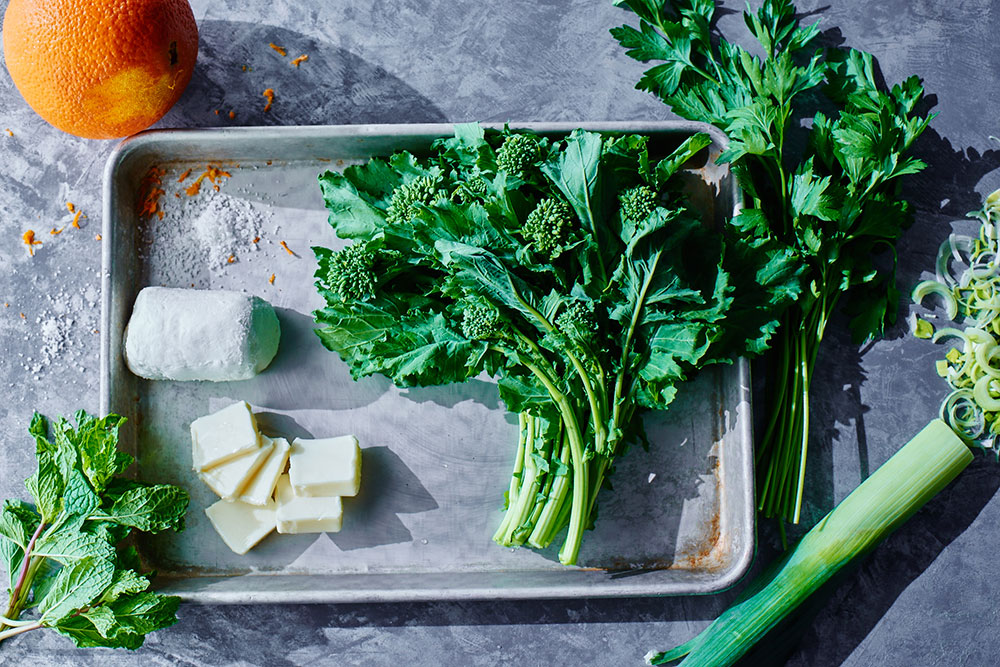 Broccoli Rabe and Goat Cheese Cigars