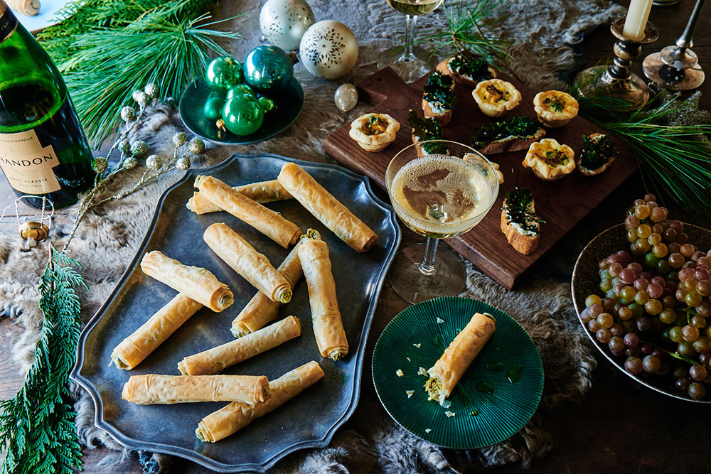 Crispy Broccoli Rabe and Goat Cheese Cigars