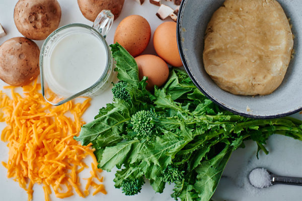 ingredients-broccoli-rabe-mini-quiches-cheddar