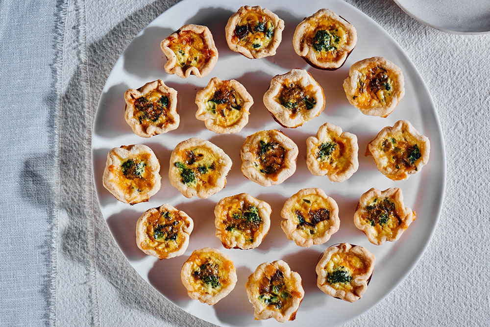 Broccoli Rabe and Cheddar Mini Quiches