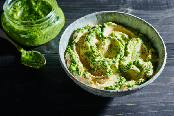 Broccoli Rabe Pesto Hummus