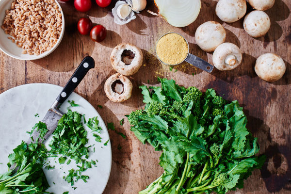 broccoli-rabe-stuffed-mushrooms-faro