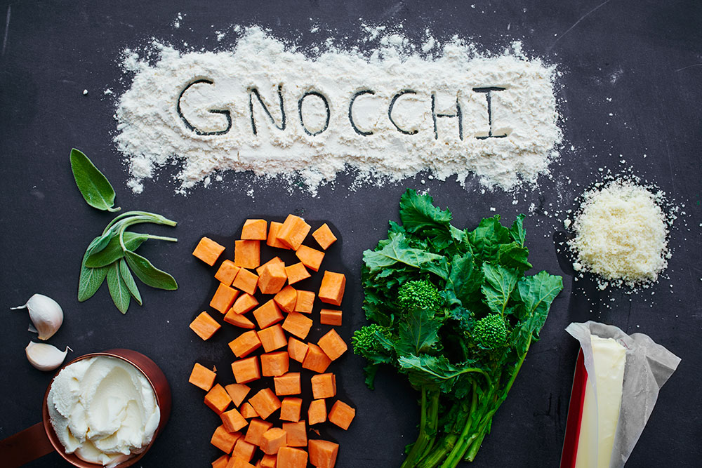 Broccoli Rabe with Sweet Potato Gnocchi