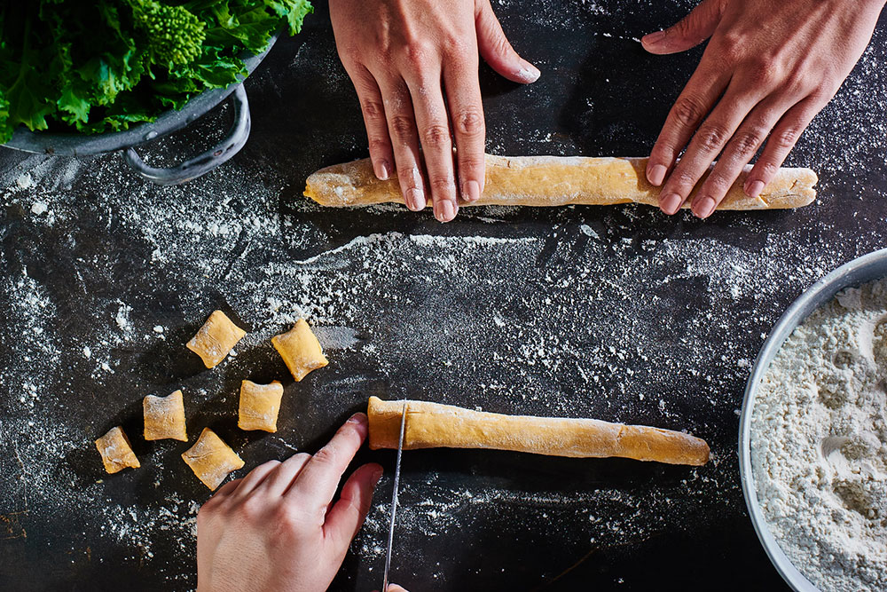 Broccoli Rabe with Sweet Potato Gnocchi