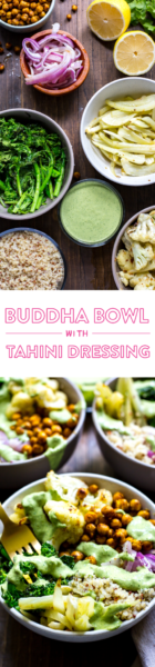 broccoli-rabe-buddha-bowls-cilantro-tahini-dressing