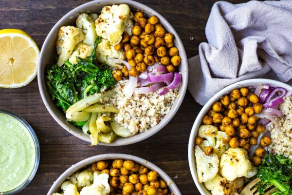 broccoli-rabe-buddha-bowls-cilantro-tahini-dressing