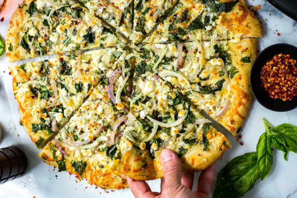 spinach-fennel-goat-cheese-pizza