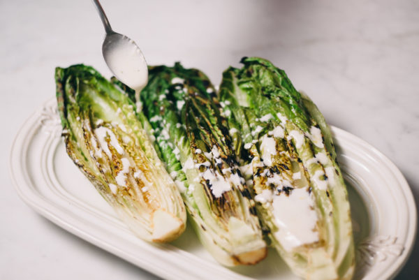 grilled-romaine-hearts-lemon-yogurt-dressing