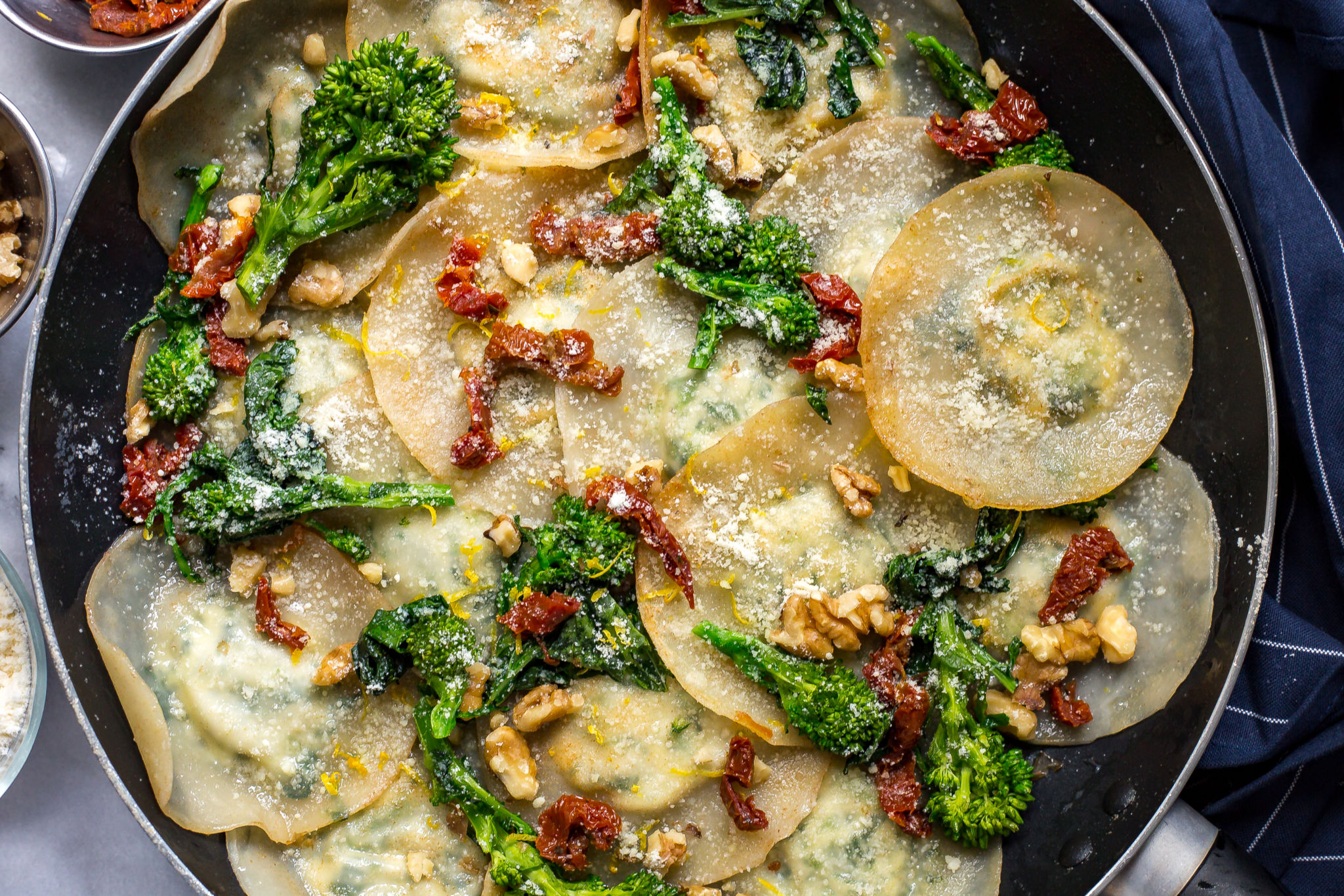 Quick and Easy Wonton Wrapper Broccoli Rabe Ravioli Andy Boy