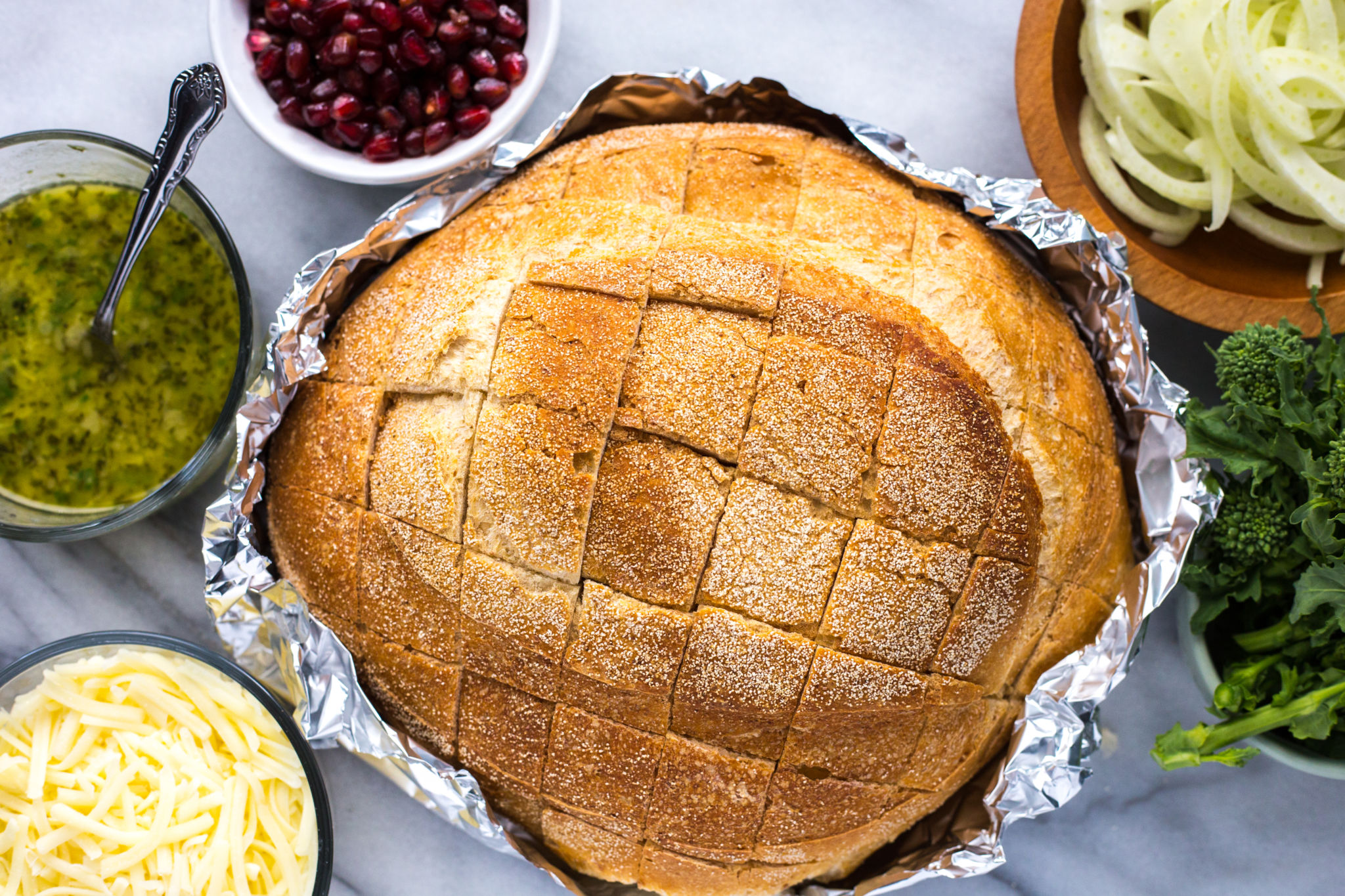 Broccoli Rabe and Fennel Pull Apart Bread Andy Boy