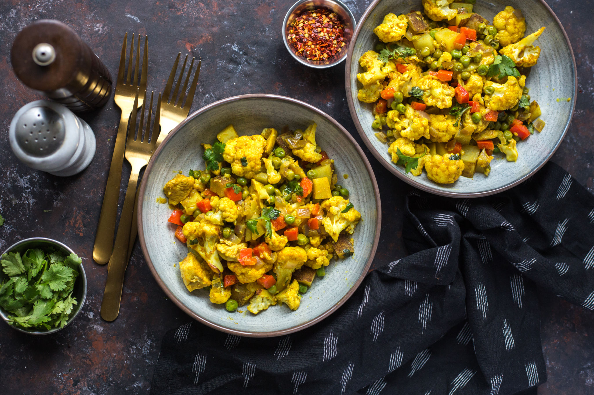 Cauliflower Aloo Gobi Casserole