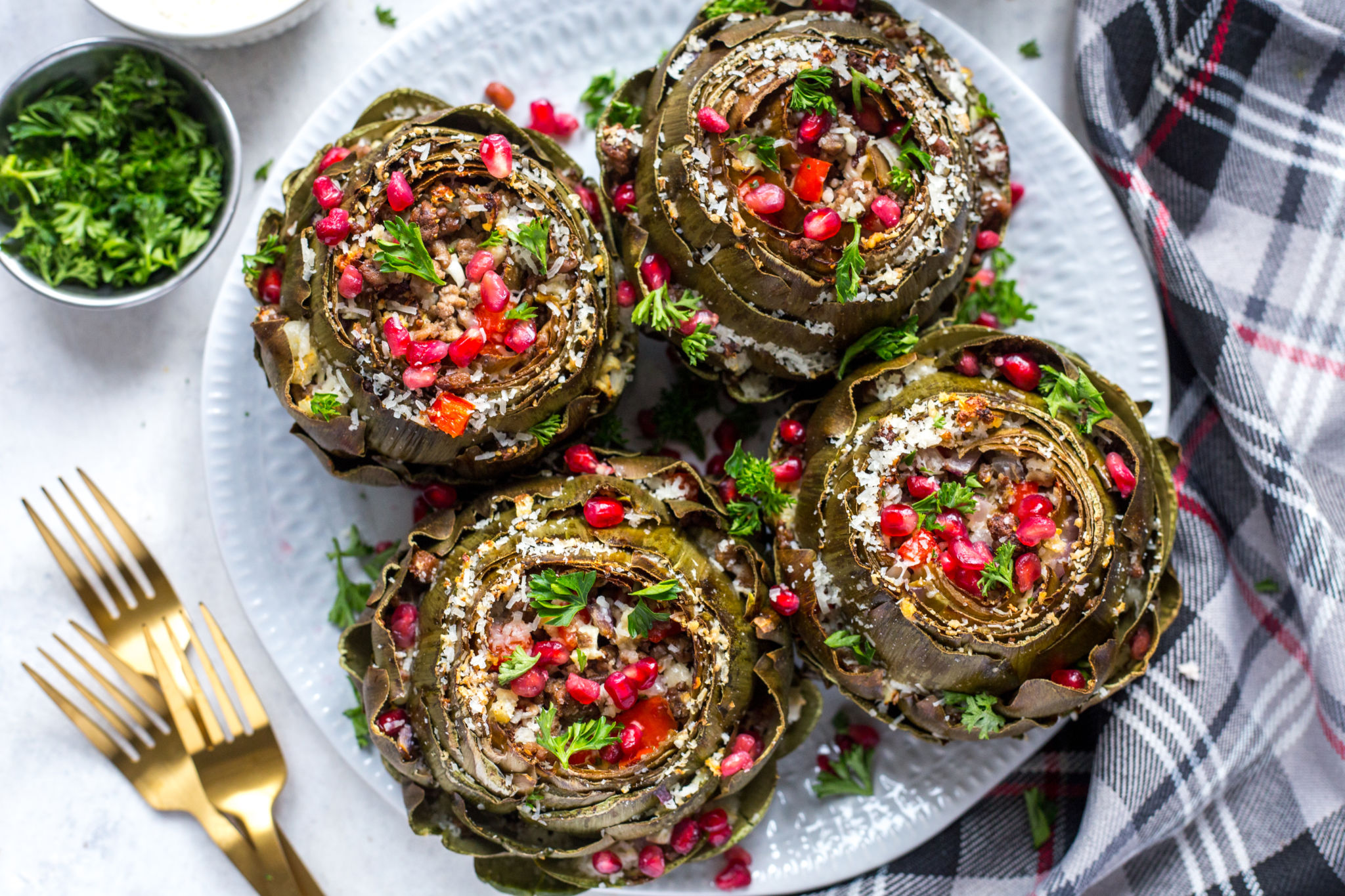 Stuffed Artichokes with Cauliflower Rice Andy Boy