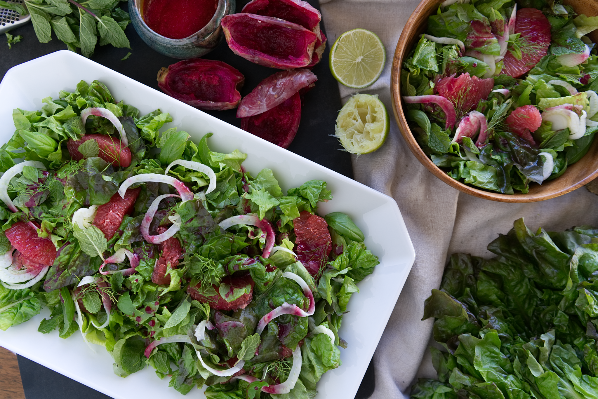 Grapefruit, Fennel and Herb Salad with Cactus Pear Vinaigrette