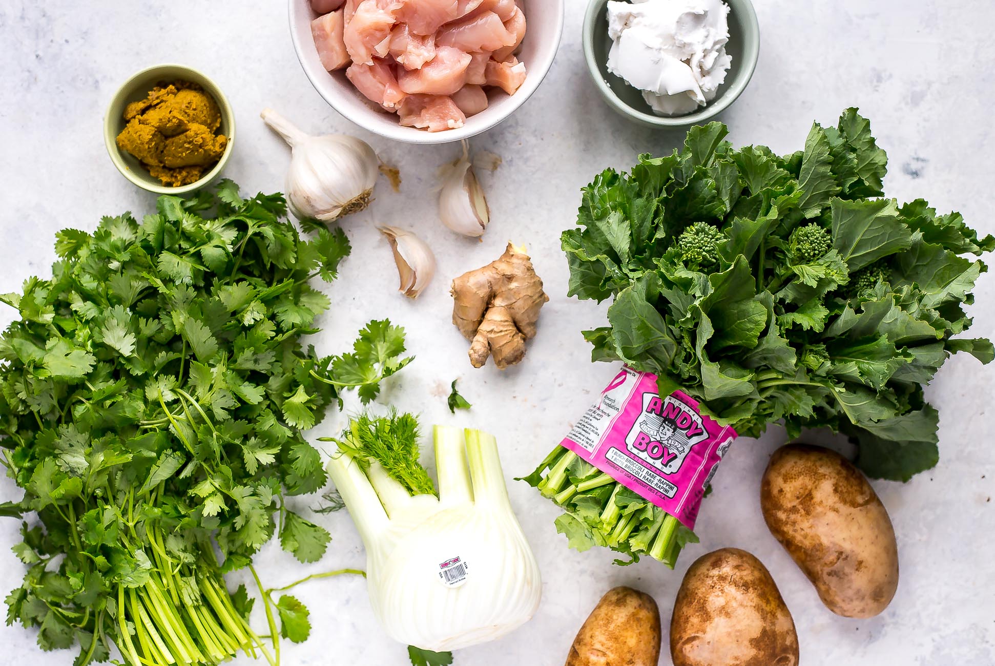 Instant Pot Thai Green Curry with Broccoli Rabe and Chicken Andy Boy