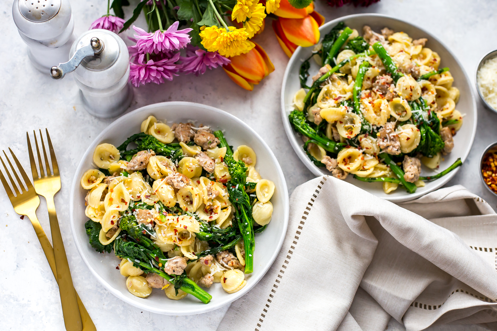 Broccoli Rabe and Turkey Sausage Orecchiette Andy Boy