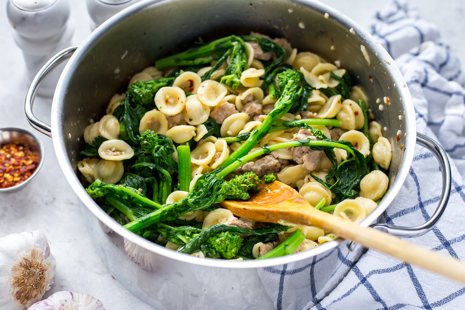 Broccoli Rabe and Turkey Sausage Orecchiette Andy Boy