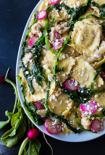 ravioli-chili-crab-salad-broccoli-rabe