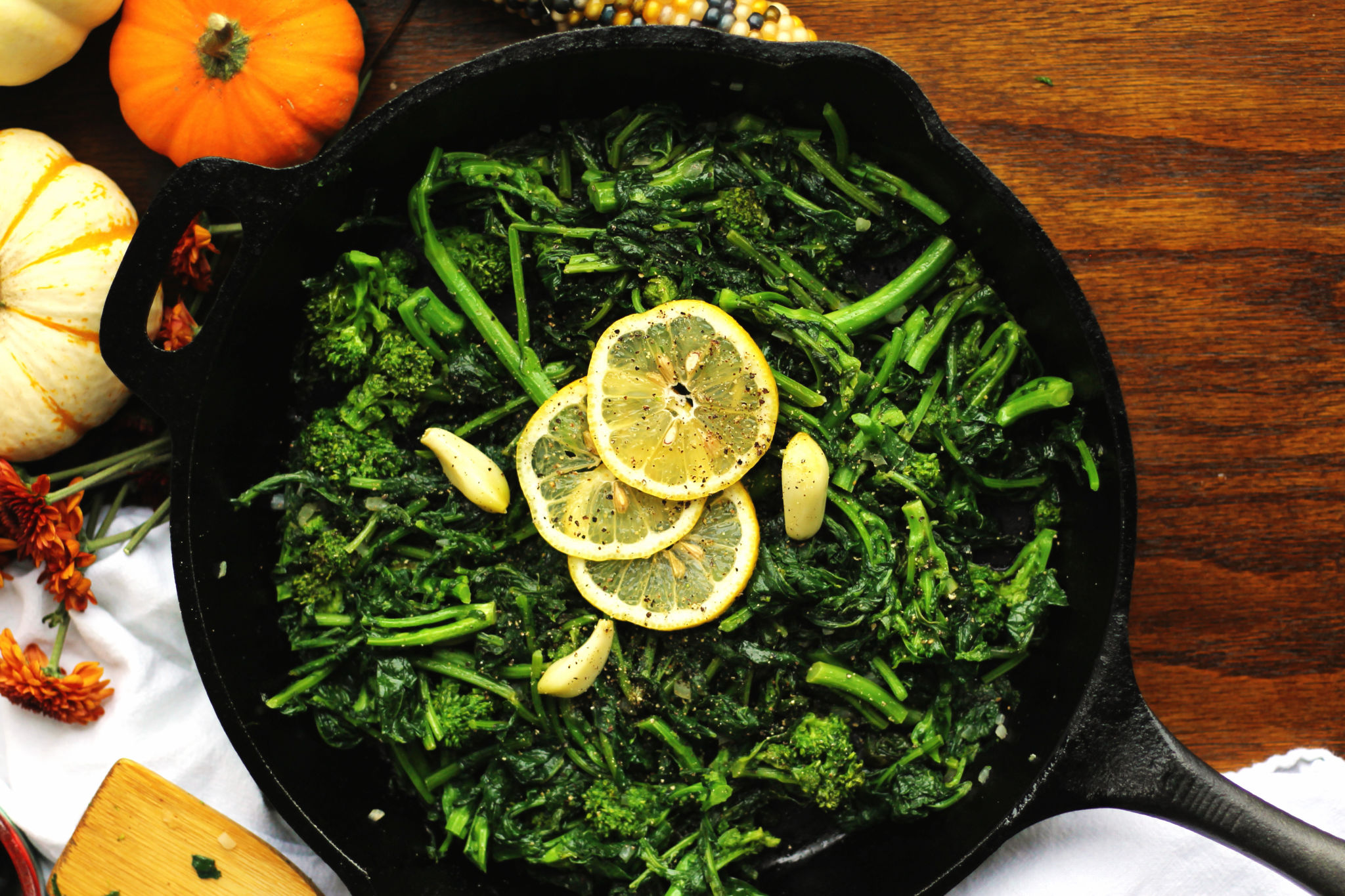 Garlicky Sautéed Broccoli Rabe and Kale