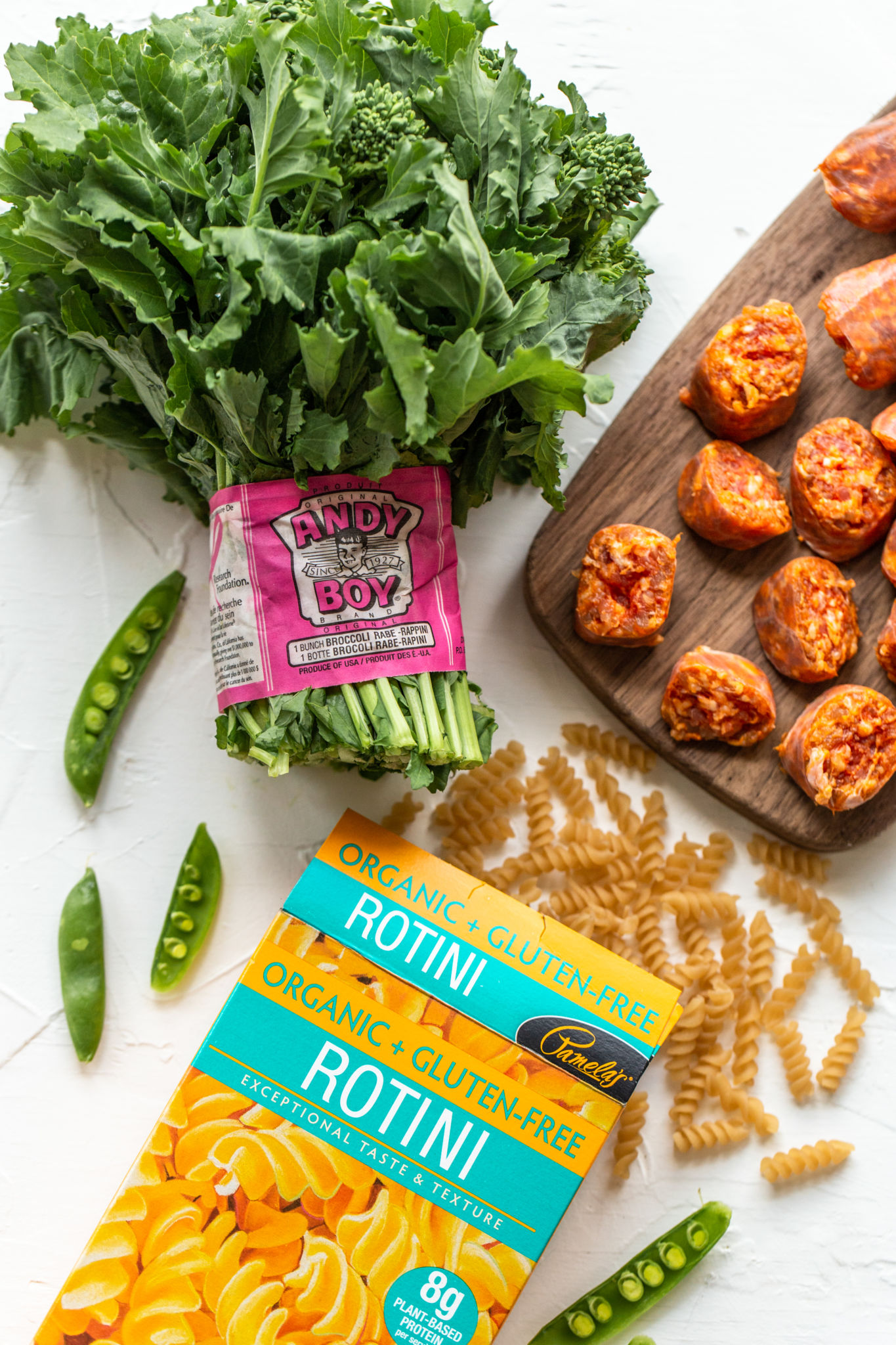 Gluten Free Rotini W Sausage Broccoli Rabe In White Wine Sauce 1 Andy Boy