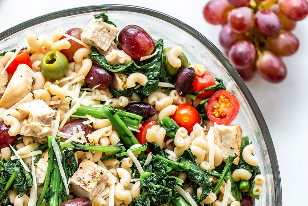 Italian Style Pasta Salad with Broccoli Rabe, Grapes and Olives Andy Boy