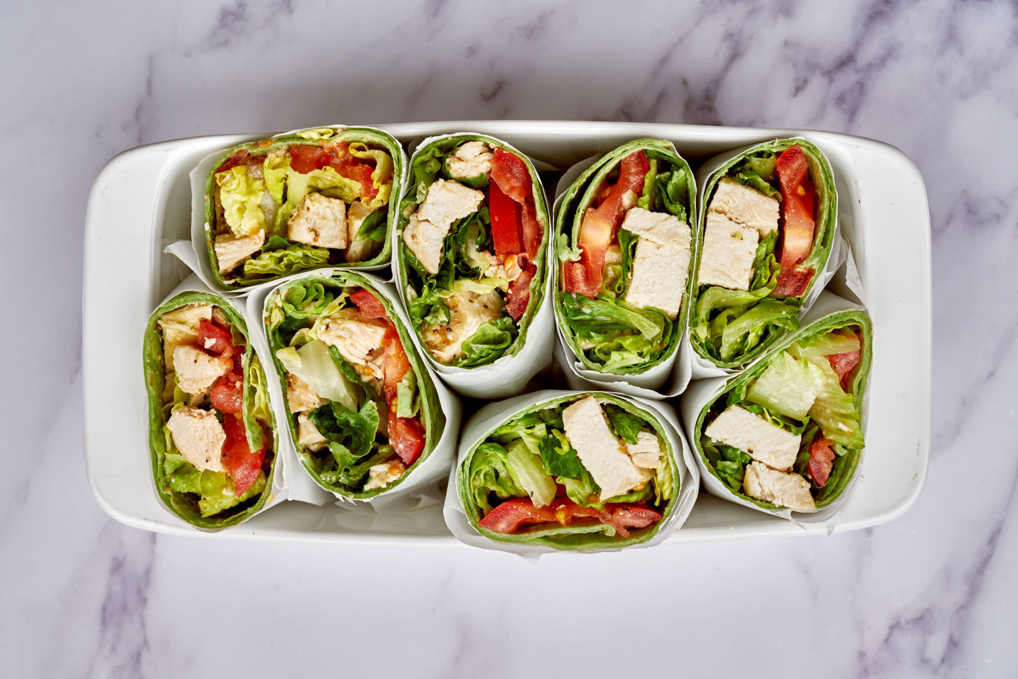 Chicken Caesar Salad Wraps