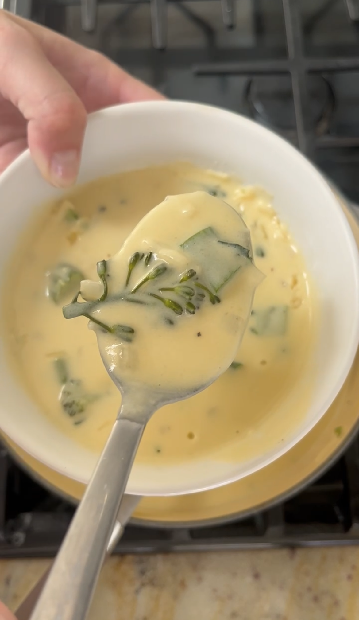 Sweet Baby Broccoli and Cheddar Soup